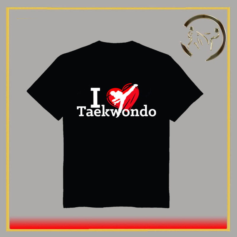 تیشرت طرح I love taekwondo