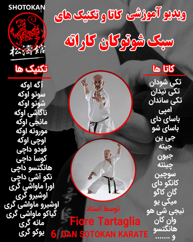 آموزش کاتا و تکنیک های شوتوکان کاراته