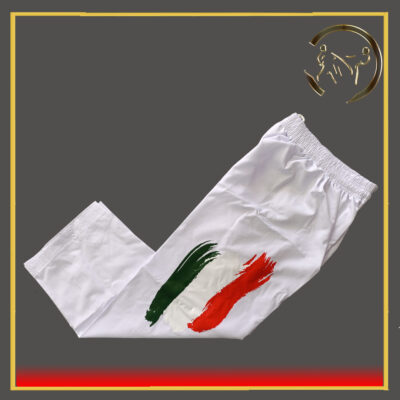 شلوار سفید پرچم دار